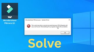 Wondershare Filmora 12 FFWsRegisterdll Error Solved [upl. by Attikram]