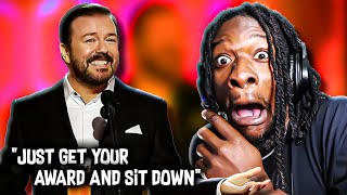 RICKY GERVAIS DESTROYS HOLLYWOOD quotGolden Globes Monologuequot COMEDY REACTION [upl. by Ezitram]