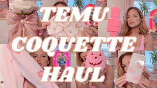 HUGE COQUETTE TEMU HAUL  More TemuHaul girlyhaul [upl. by Iznyl]