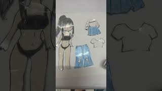 cut and draw clothes for girls winny drawing cut papercutting [upl. by Reis]