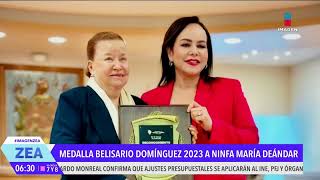 Ninfa María Deándar recibirá la Medalla Belisario Domínguez 2023  Noticias con Francisco Zea [upl. by Vil]