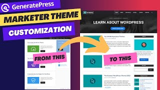 GeneratePress Marketer Theme Customization  Design 1 [upl. by Bryna336]