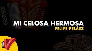 Mi Celosa Hermosa Felipe Peláez Video Letra  Sentir Vallenato [upl. by Enilatan]