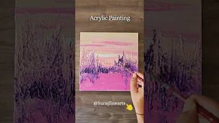 Lavender Acrylic Painting art shorts [upl. by Courtenay]