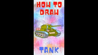 How to draw a Tank easy step by step [upl. by Leahey]