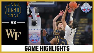 Notre Dame vs Wake Forest Game Highlights  2024 ACC Men’s Basketball Tournament [upl. by Rogerson]