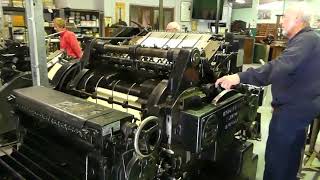 Printing on the old Dorrigo Gazette newspaper press [upl. by Mandler]