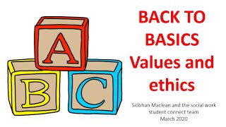 Values amp Ethics A Back to Basics Webinar Student Connect Webinar 78 [upl. by Nitin]