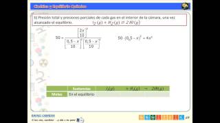 017 Problemas Equilibrio Químico Presiones Parciales Equilibrio [upl. by Asial]