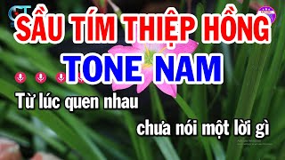 Karaoke Sầu Tím Thiệp Hồng Tone Nam  Dm  Nhạc Sống Mới Hay  Tạp Hóa Karaoke [upl. by Etteniotna466]