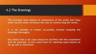 Tendering amp Estimating Module 2 Lessons 4 5 [upl. by Ttesil]