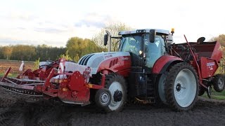 Krol aardappelen Aardappels poten met Steyr 6240 CVT en Grimme GL 34 [upl. by Rigdon]