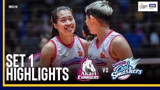 AKARI vs CREAMLINE  SET 1 GAME HIGHLIGHTS  202425 PVL ALLFILIPINO CONFERENCE  NOV 23 2024 [upl. by Herodias]