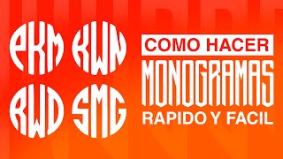 Crea tu propio LOGO MONOGRAMA rápido y fácil  Dwudda [upl. by Asecnarf]