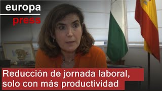 Blanco sobre la reducción de jornada laboral quotDebe responder a un aumento de productividadquot [upl. by Spatola645]