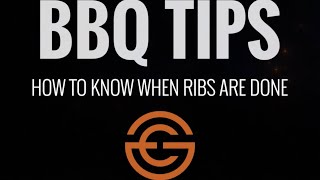 BBQ Tip How to know when ribs are done [upl. by Ahsitniuq]