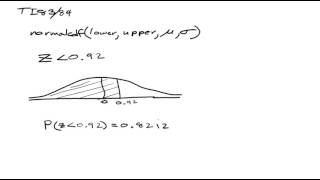 Standard Normal Distribution on TI83 [upl. by Amargo]