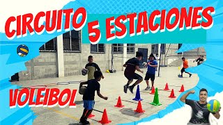 Circuito TÉCNICOMOTRIZ para niños en VOLEIBOL [upl. by Januarius]