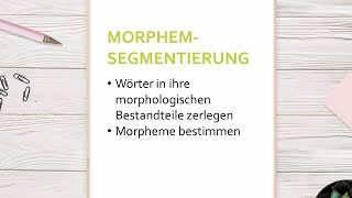 Morphemsegmentierung  Morphologie [upl. by Solahcin503]