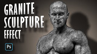 Photoshop How to Transform a PHOTO into a Solid GRANITE STATUE [upl. by Nylanej]