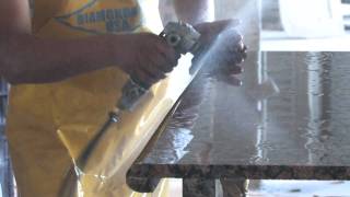 How to Polish Granite with wet DiamondPolishing Padsmov [upl. by Ikceb]