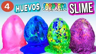 Aprende los Colores con Huevos Sorpresas Gigantes de SLIME de Colores [upl. by Anovad796]