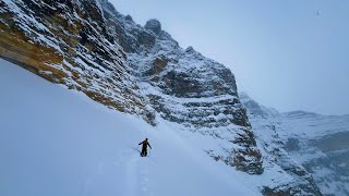 Skiing Whymper North Col In Deep Powder [upl. by Ahcila]