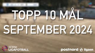 Topp 10 mål fra september  PostNordligaen [upl. by Eilis]