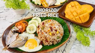 Chorizo Fried Rice  Chorizo Sinangag Pinoy Breakfast Meal [upl. by Davenport60]