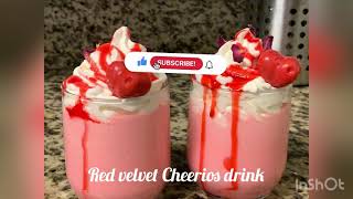 Red velvet Cheerios milkshake recipe [upl. by Ydissak]