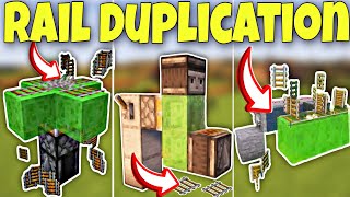 Minecraft 121  BEST Top 3 Rail Duplication Glitch Farm  Tutorial for Beginners [upl. by Sarid466]