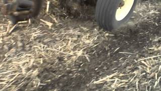 ZoneMaster StripTill Unit Making Spring Strips in Bean Stubble [upl. by Mckee]