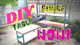 Angle Steel Shelf DIY Project  Storage Shelves Heavy Duty DIY [upl. by Peisch]