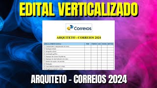 ARQUITETO  CORREIOS 2024  Edital Verticalizado [upl. by Inele]