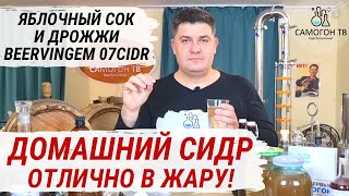 СИДР ИЗ КОНЦЕНТРИРОВАННОГО ЯБЛОЧНОГО СОКА и ДРОЖЖЕЙ BEERVINGEM 07CIDR Отличный домашний сидр в жару [upl. by Edmunda]