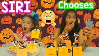 Siri chooses my Mystery bags Halloween Slime Ingredients Challenge [upl. by Josee]