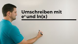 Umschreiben mit ex und lnx ExponentialLogarithmusschreibweisen  Mathe by Daniel Jung [upl. by Ifok995]