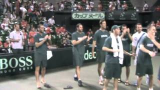 Davis Cup Japan  Israel  Celebrations [upl. by Aiza238]