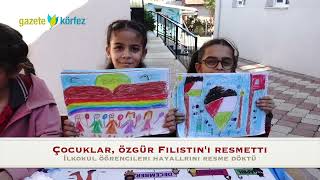 Çocuklar özgür Filistini resmetti [upl. by Ahsotan]