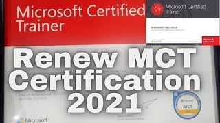 How to Renew MCT Certification [upl. by Ahsieker]