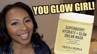 Youth To The People Superberry Hydrate  Glow Dream Mask Review [upl. by Rehposirhc343]