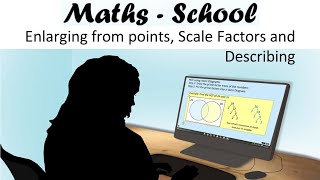 Enlarging shapes from points with positive scale factors amp describing enlargements GCSE Maths [upl. by Lightman]