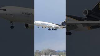 UPS MD11F landing at Louisville SDF airport shorts [upl. by Euqinomahs]