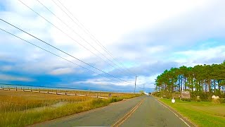 Scenic Drive around Chincoteague Island Virginia [upl. by Eleda772]