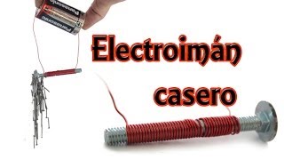 Cómo hacer un electroimán casero Experimentos Caseros [upl. by Danny]