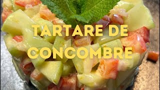 RECETTE DE TARTARE DE CONCOMBRE 🥒SUPER FRAÎCHE ET RAPIDE À FAIRE IDÉALE AVEC LA CHALEUR QUI ARRIVE [upl. by Leonora]