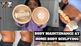 HOW TO BODY MAINTENANCE AT HOME SELF WOOD THERAPY BODY SCULPTING 2022 CRAZY RESULTS [upl. by Letsirc]