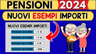 ✅PENSIONI AUMENTI GENNAIO 2024👉NUOVI ESEMPI IMPORTI❗️NUOVE CIFRE ESATTE👌 [upl. by Gilus]