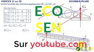 Statique Plane  Exercice 11 sur 20 [upl. by Bardo]