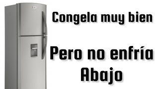 Refrigerador solamente congela arriba y abajo no [upl. by Tegan]